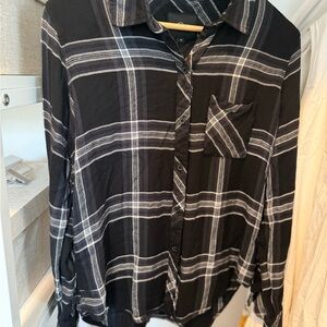 Black and White Plaid Women’s Shirt